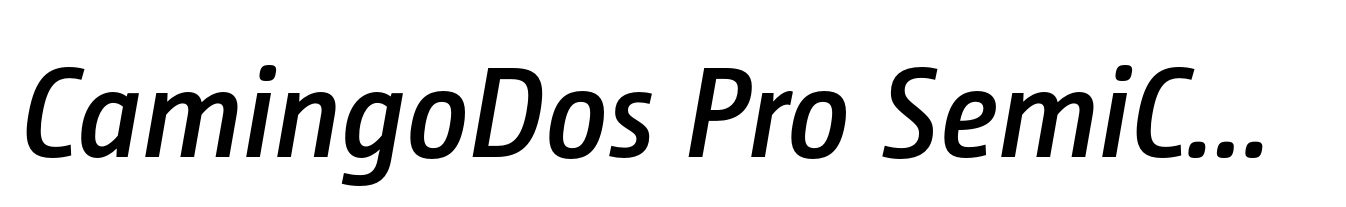 CamingoDos Pro SemiCondensed SemiBold Italic